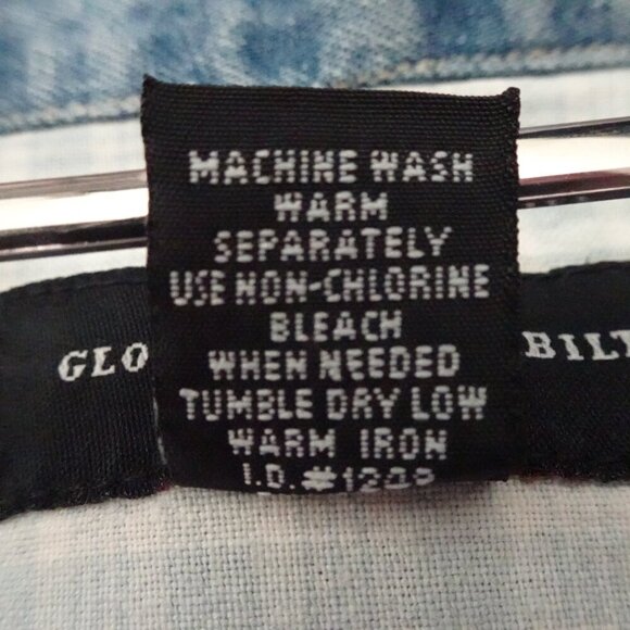 Vtg 90s Denim Vest Blue Jean Full Zip Collared Biker Women’s M Gloria Vanderbilt - Picture 10 of 10